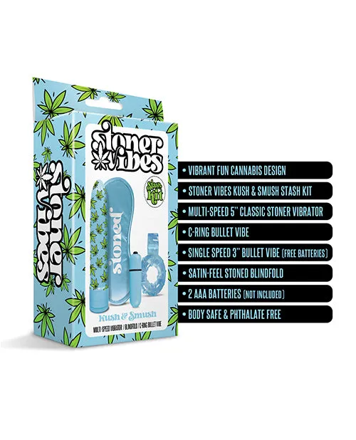 Stoner Vibes Kush Smush Stash Kit Blue Global Novelties LLC Vibrators