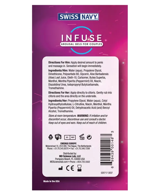 Swiss Navy Infuse Arousal Gels for Couples MD Science Lab Vibrators
