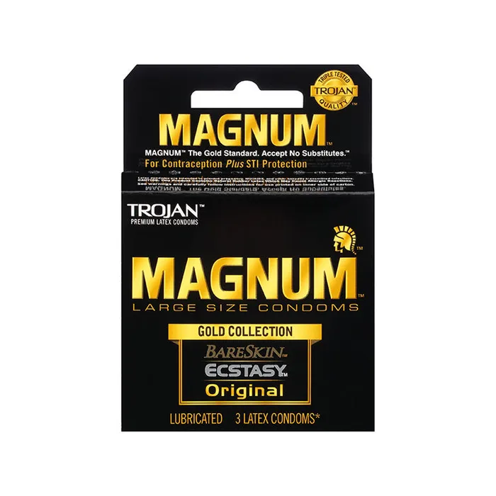 Trojan Vibrators Trojan Magnum Gold 3 Pack