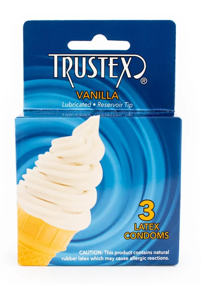 Trustex Lubricated Reservoir Tip Flavored Latex Condom Vanilla Trustex Dildos Trustex Lubricated Reservoir Tip Flavored Latex Condom Vanilla Trustex Dildos
