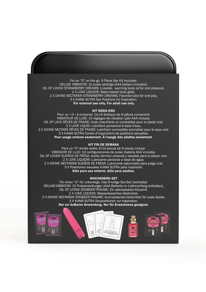 Vibrators Gift Sets and Travel Kits Kama Sutra Weekender Vibe Kit Strawberry Dreams Adult Sex Toy