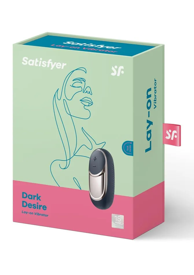 Vibrators Satisfyer Satisfyer LayOns Dark Desire Silicone Magnetic USB Recharge Vibrator Waterproof