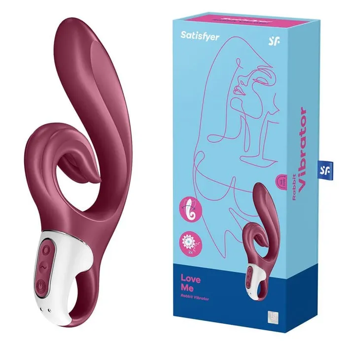 Vibrators Satisfyer Satisfyer Love Me Red USB Rechargeable Rabbit Vibrator