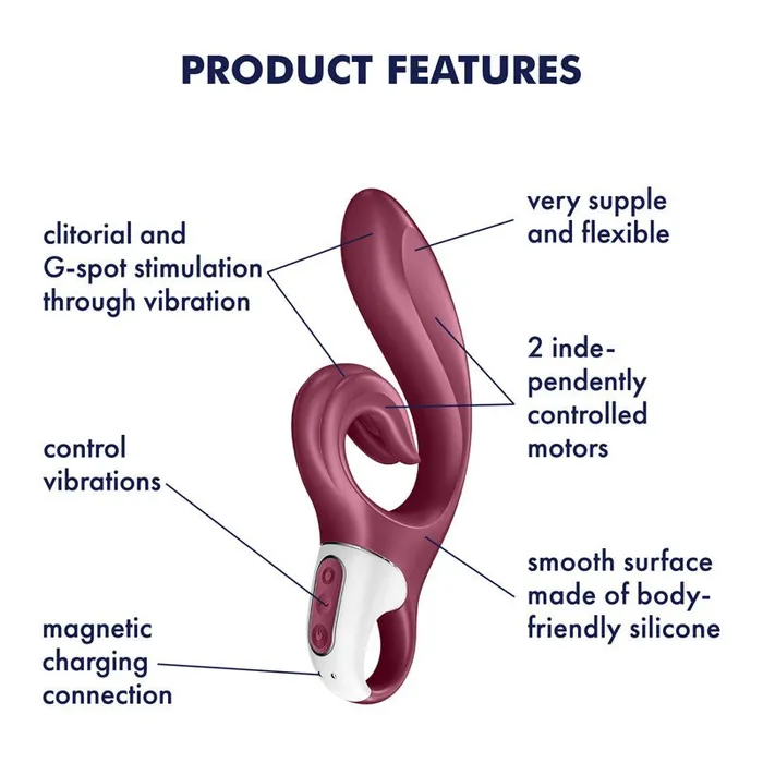 Vibrators Satisfyer Satisfyer Love Me Red USB Rechargeable Rabbit Vibrator Vibrators Satisfyer Satisfyer Love Me Red USB Rechargeable Rabbit Vibrator