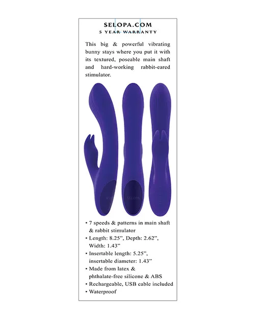 Vibrators Selopa Poseable Bunny Rabbit Vibrator Purple Evolved Novelties INC Vibrators Selopa Poseable Bunny Rabbit Vibrator Purple Evolved Novelties INC