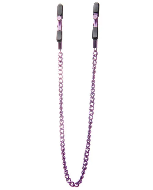 Vibrators Shots America LLC Shots Ouch Adjustable Nipple Clamps Wchain