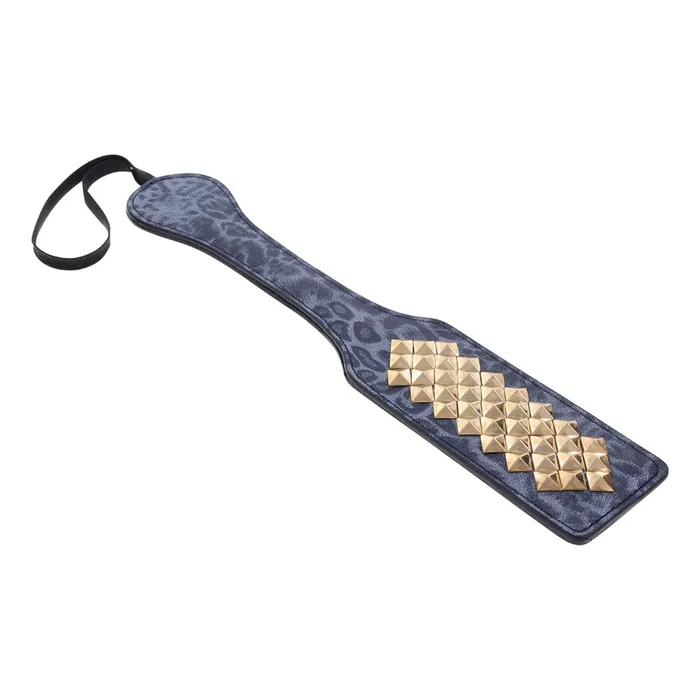 Vibrators Sportsheets Sex Mischief Cougar Studded Paddle Navy Blue Paddle with Gold Studs Vibrators Sportsheets Sex Mischief Cougar Studded Paddle Navy Blue Paddle with Gold Studs