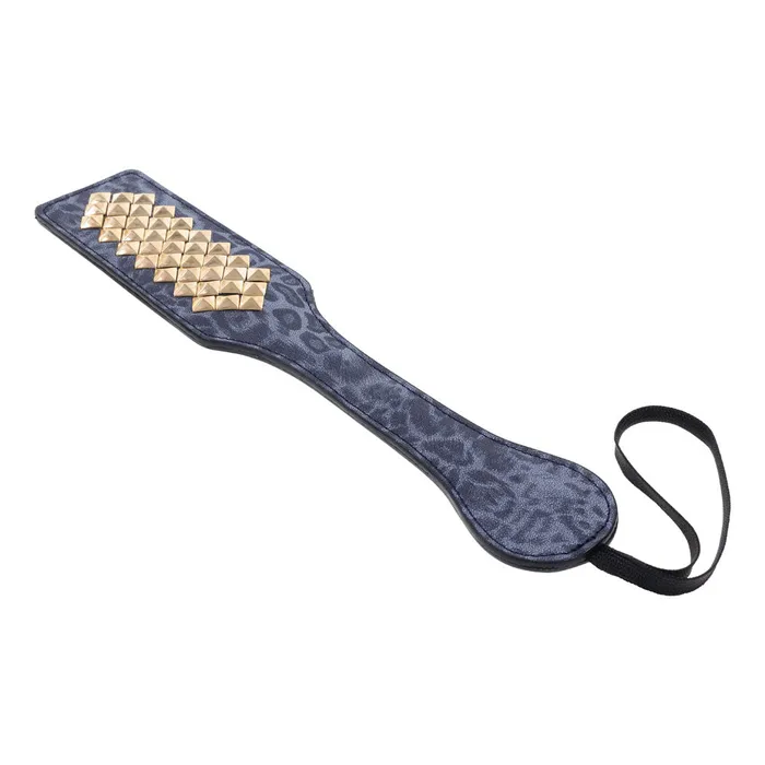 Vibrators Sportsheets Sex Mischief Cougar Studded Paddle Navy Blue Paddle with Gold Studs Vibrators Sportsheets Sex Mischief Cougar Studded Paddle Navy Blue Paddle with Gold Studs