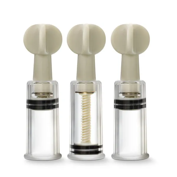 Anal Blush Novelties Temptasia Clit Nipple Twist Suckers Set Of 3 Clear