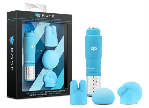 Blush Novelties Rose Revitalize Massage Kit Blue Vibrators