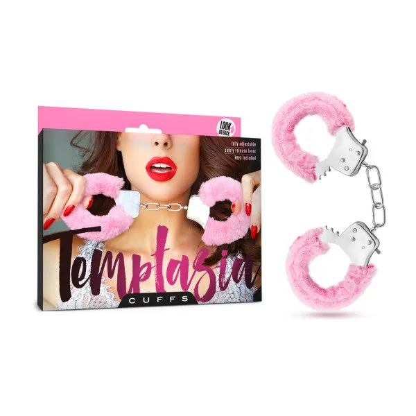 Blush Novelties Temptasia Furry Pink Cuffs Vibrators