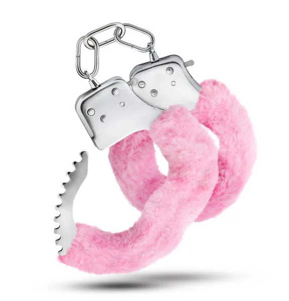 Blush Novelties Temptasia Furry Pink Cuffs Vibrators