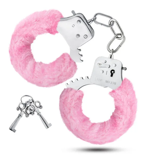 Blush Novelties Temptasia Furry Pink Cuffs Vibrators