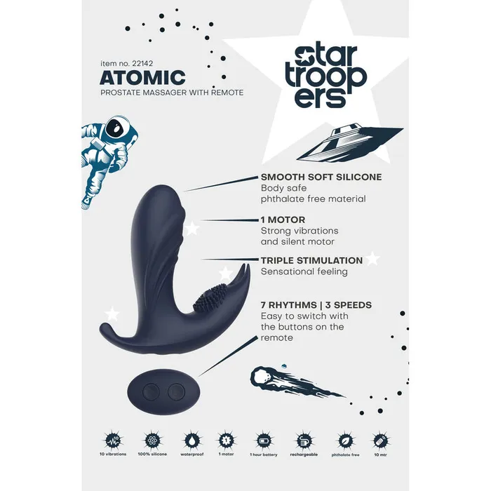 Dream Toys Male Sex Toys Startroopers Atomic Prostate Massager With Remote Dream Toys Male Sex Toys Startroopers Atomic Prostate Massager With Remote