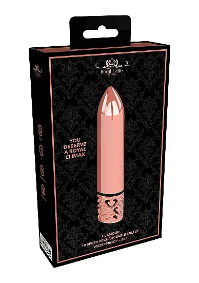 Female Sex Toys SHOTS AMERICA Royal Gems Glamour Rose Vibrating Bullet Rechargeable