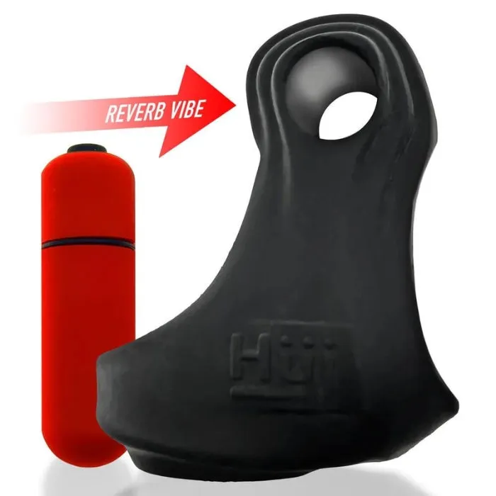 Hunkyjunk Vibrating Cock Ring Revsling Black DUS Couples