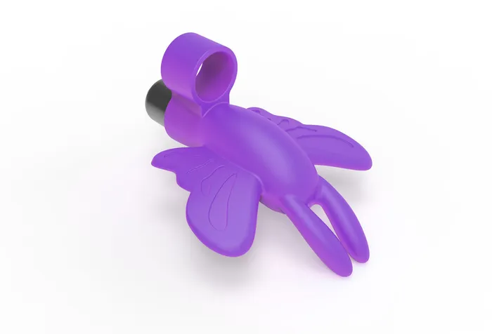 Icon Brands Vibrators The 9s Flirt Finger Butterfly Finger Vibrator Purple
