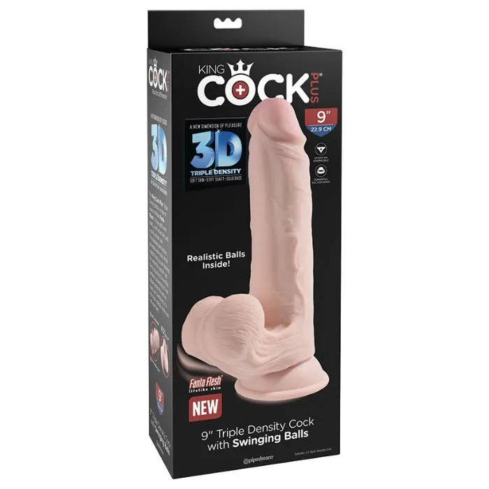King Cock Triple Density 9 Dildo Light HOL Dildos