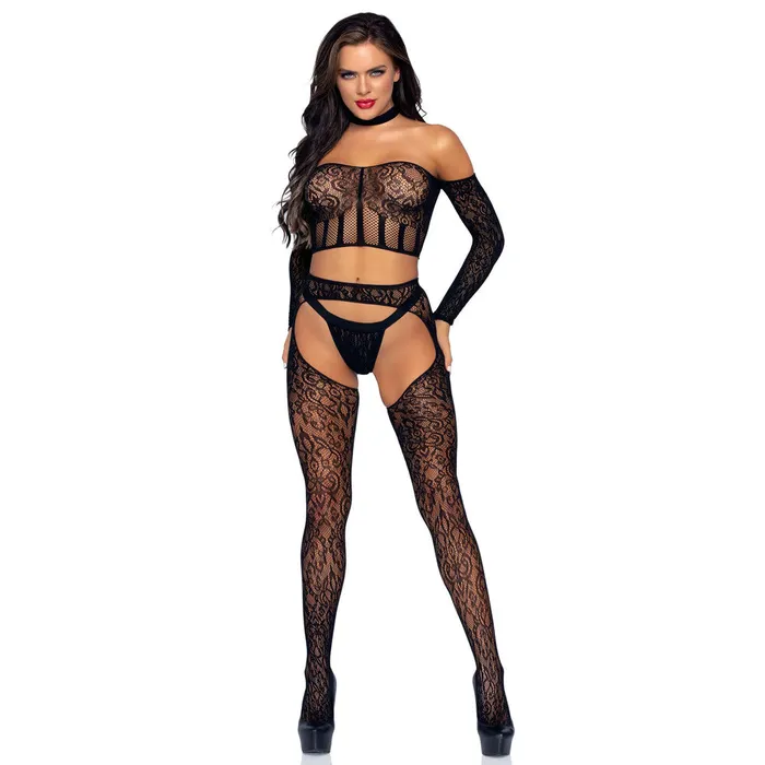 Leg Avenue Lingerie Dildos Leg Avenue Top And Suspender Set Size 6 To 12