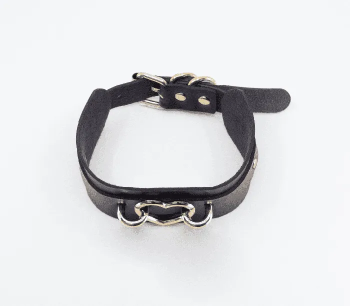 LOVE IN LEATHER Vibrators Love in Leather Gold Heart Collar
