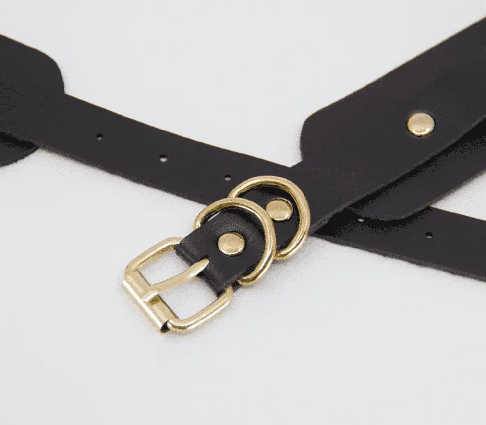 LOVE IN LEATHER Vibrators Love in Leather Gold Heart Collar