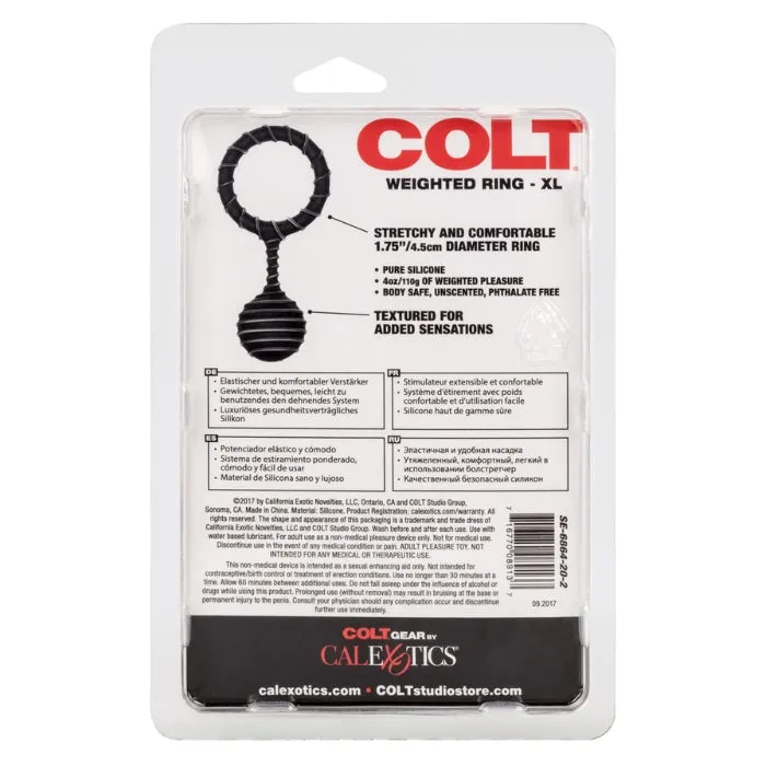 Male Sex Toys Colt Weighted Cock Ring XLarge 45cm DUS