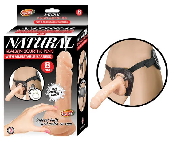 Nasstoys Female Sex Toys Natural Realskin Squirting Penis W Adjustable Harness 8in Flesh Nasstoys Female Sex Toys Natural Realskin Squirting Penis W Adjustable Harness 8in Flesh