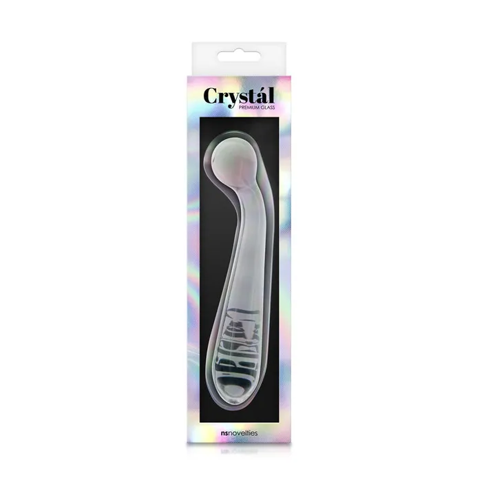NS Novelties Dildos Crystal Premium Glass GSpot Wand Clear NS Novelties Dildos Crystal Premium Glass GSpot Wand Clear