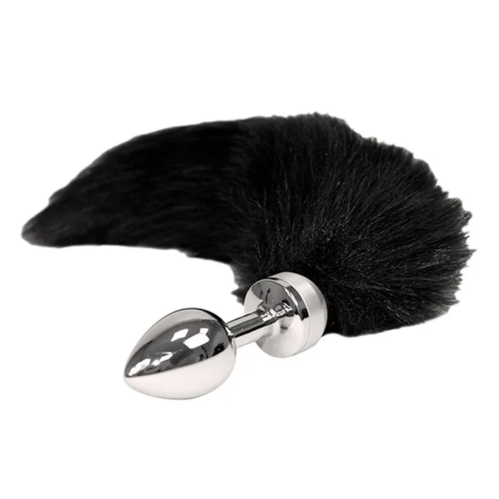 Rimba Anal Butt Plug With Black Tail Small Rimba Anal Butt Plug With Black Tail Small