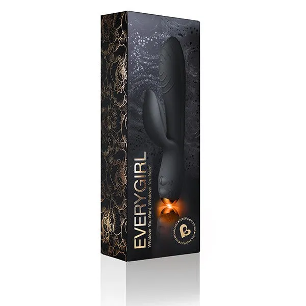 RocksOff Vibrators RocksOff EveryGirl Rechargeable Rabbit Vibrator Black RocksOff Vibrators RocksOff EveryGirl Rechargeable Rabbit Vibrator Black