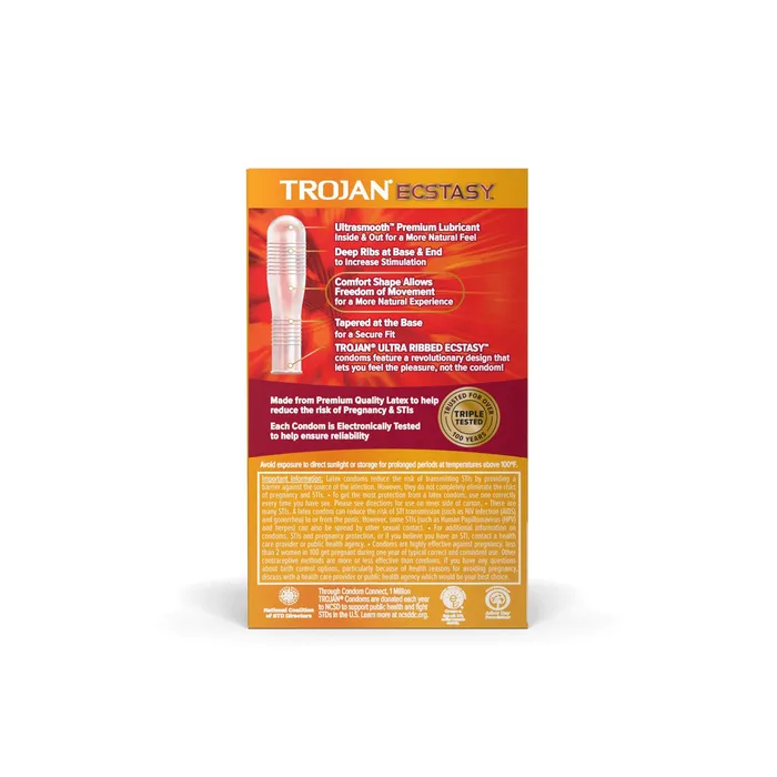 Trojan Vibrators Trojan Ecstasy Ultrasmooth Latex Condoms 10pack
