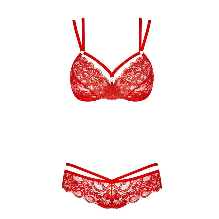 Vibrators Obsessive Lingerie Obsessive Red Lace Bra And GString Vibrators Obsessive Lingerie Obsessive Red Lace Bra And GString