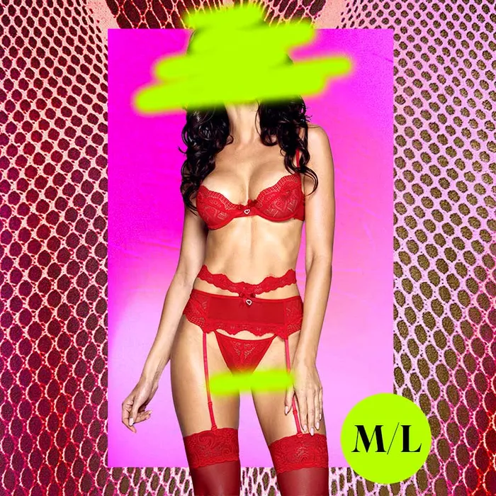 Vibrators Sunspice RIHANNA Red Hot Lace Lingerie ML