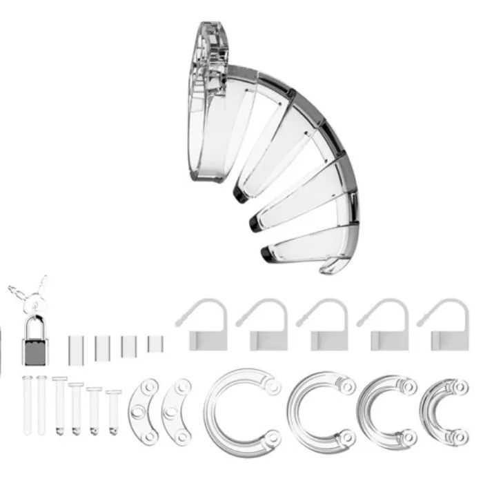 WIL Mancage Chastity Cage Clear 35inch Male Sex Toys