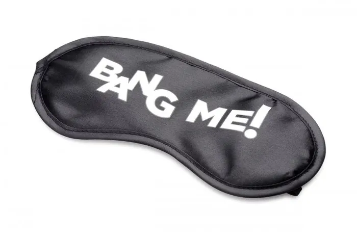 XR Brands Anal Bang Duo Blast C Ring Butt Plug Bullet Blindfold Kit Black