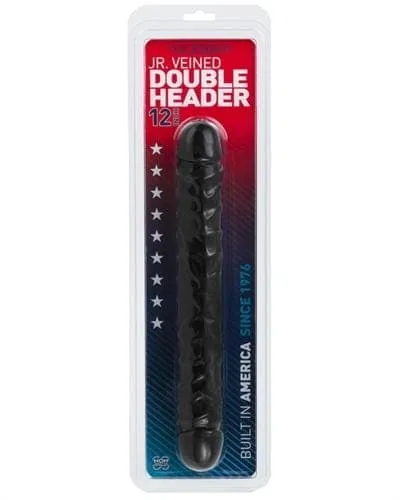 Anal Doc Johnson Jr Veined Double Header 12 Black