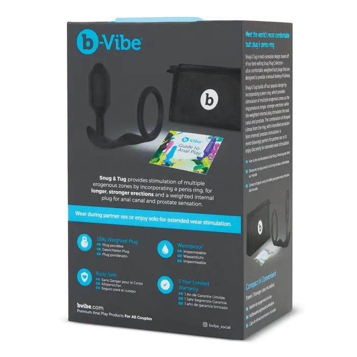 bvibe Male Sex Toys bVibe Snug Tug Weighted Silicone Penis Ring