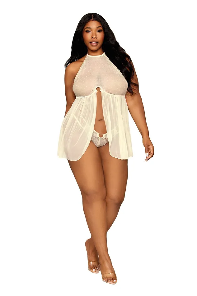 Babydoll and GString Queen Size Daffodil Dreamgirl Male Sex Toys