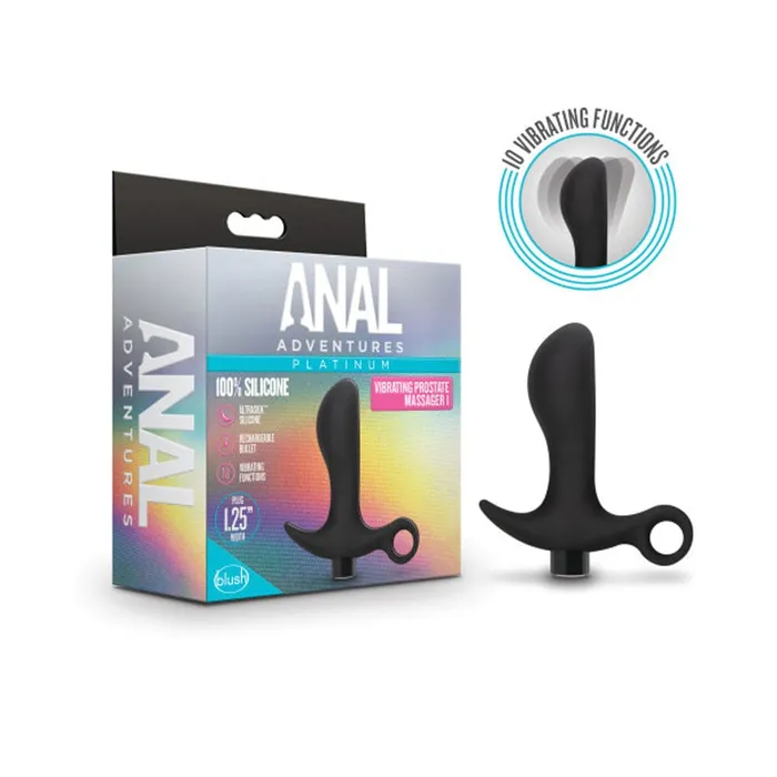 Blush Novelties Male Sex Toys Anal Adventures Platinum Silicone Vibrating Prostate Massager 01 Black Blush Novelties Male Sex Toys Anal Adventures Platinum Silicone Vibrating Prostate Massager 01 Black