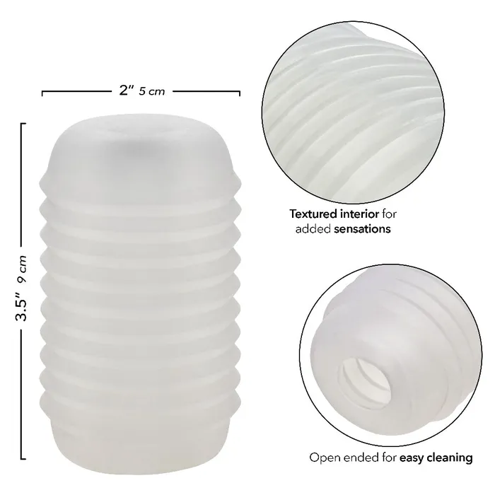CalExotics Pop Sock Ribbed Clear Anal CalExotics Pop Sock Ribbed Clear Anal