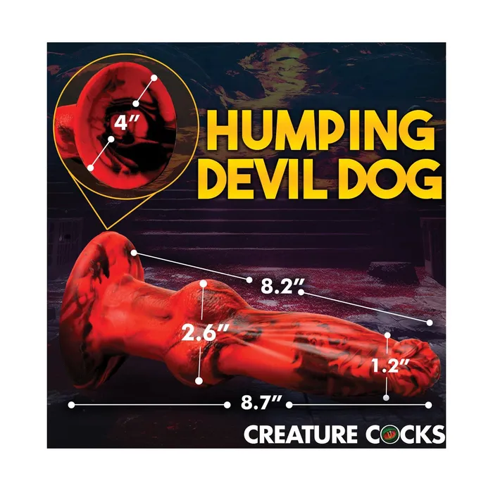 Creature Cocks Female Sex Toys Creature Cocks HellWolf Thrusting Vibrating Silicone Dildo