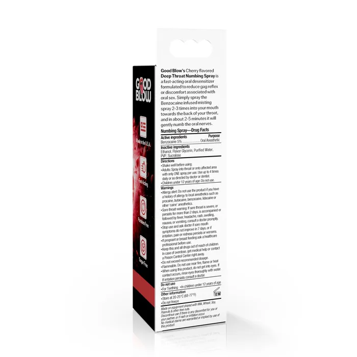Deep Throat Spray 1oz Cherry XR Brands Master Series Male Sex Toys
