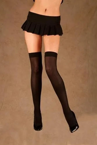 Elegant Moments Anal Opaque Thigh Hi Black