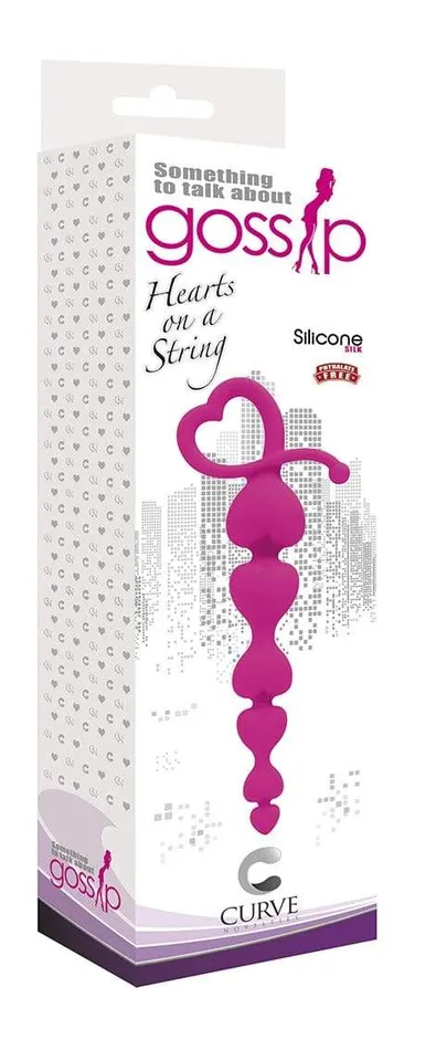 Female Sex Toys Hearts on a String Magenta Curve Toys
