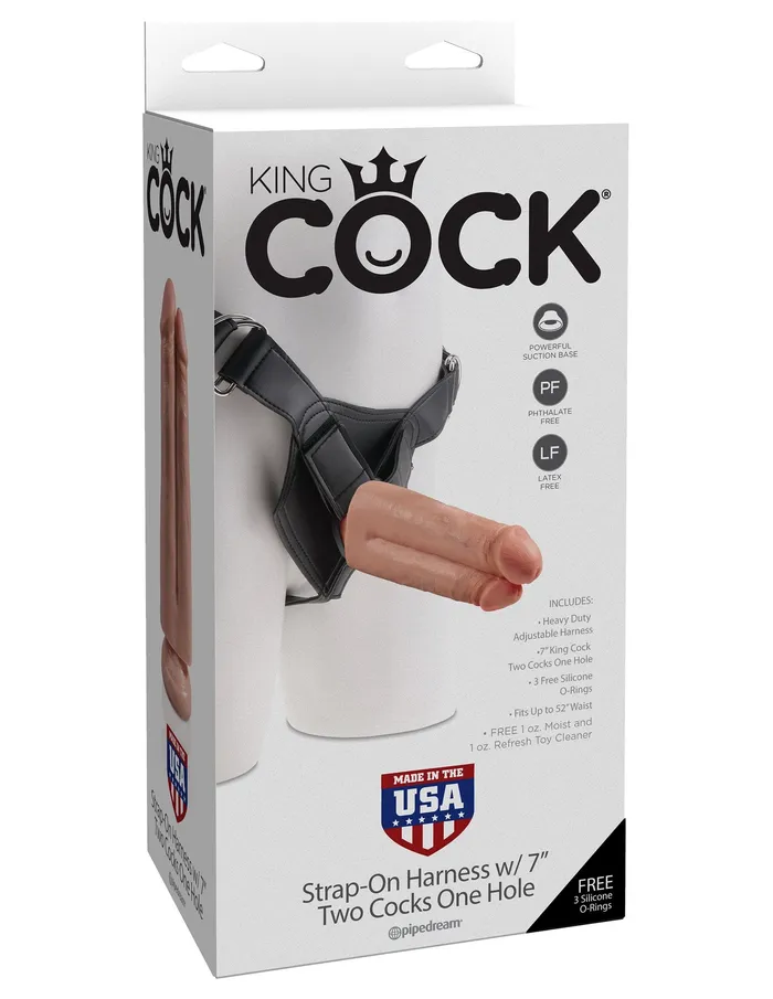Female Sex Toys Pipedream King Cock Strapon Harness With 7 Two Cocks One Hole Light Female Sex Toys Pipedream King Cock Strapon Harness With 7 Two Cocks One Hole Light