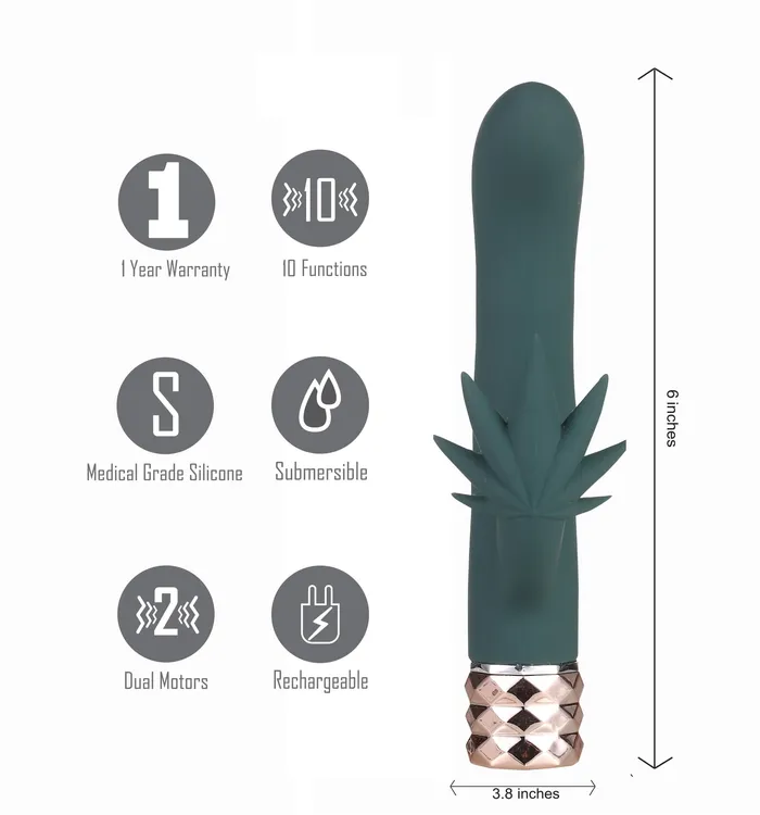 Maia Toys Kusha 420 Series Crystal Gems GSpot Vibrator Green Female Sex Toys Maia Toys Kusha 420 Series Crystal Gems GSpot Vibrator Green Female Sex Toys