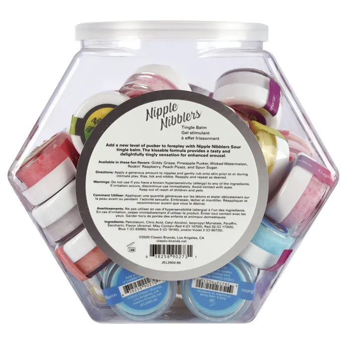 Nipple Nibbler Sour Tingle Balm Assorted 36 Pc Bowl 3g Jar Jelique Products Vibrators Nipple Nibbler Sour Tingle Balm Assorted 36 Pc Bowl 3g Jar Jelique Products Vibrators