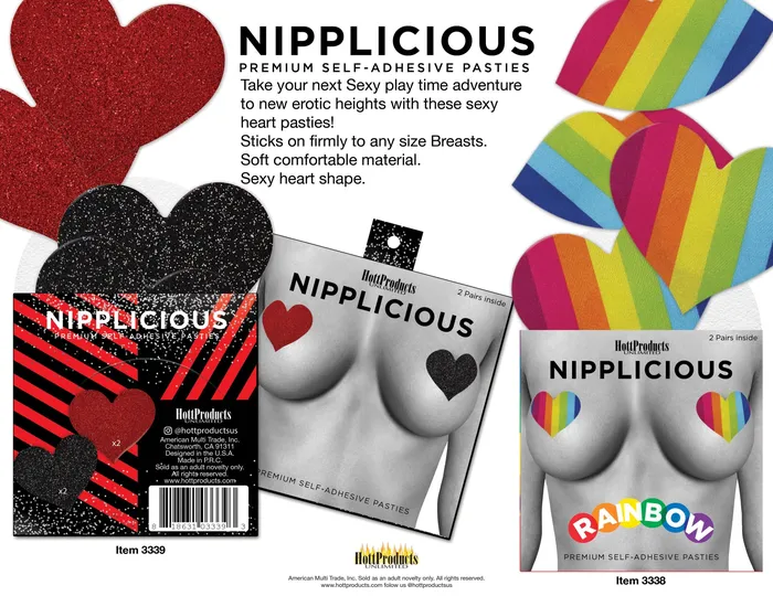 Nipple Play Nipplicious Heart Shape Pasties Hott Products Couples