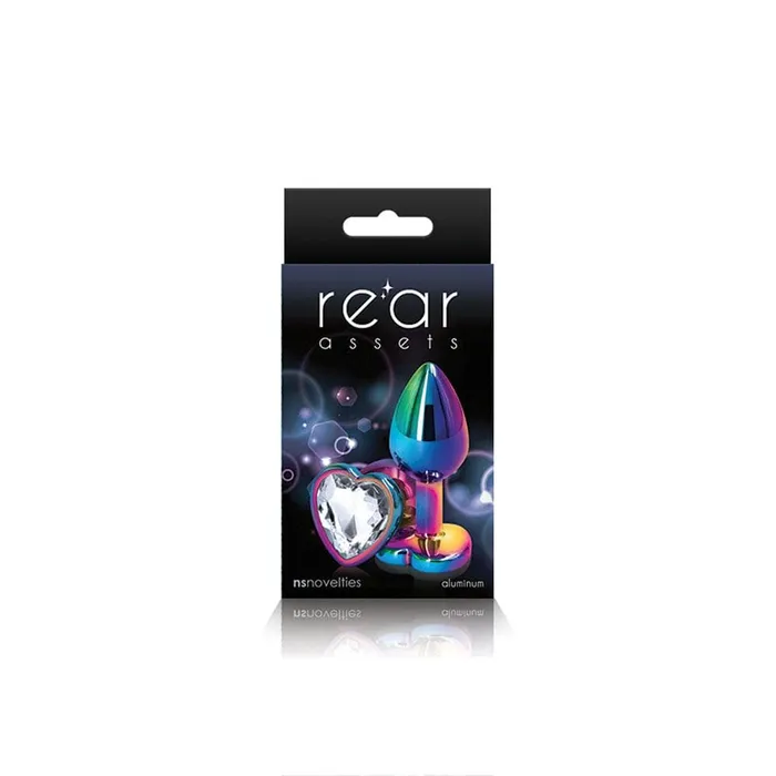 nsnovelties Anal Rear Assets Mulitcolor Heart Small Clear