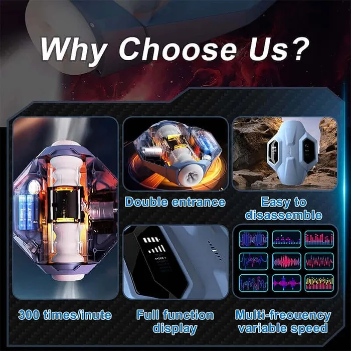 NyoKii Pre Order Male Sex Toys SVAKOM Dual Opening 5 Thrusting Sucking Male Stroker